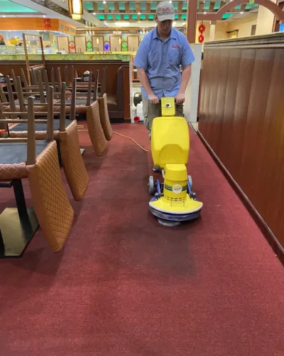 carpet cleaning with modern equipment