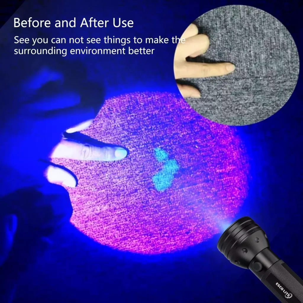 Ultraviolet black light pet urine detector