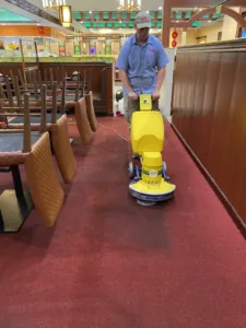 carpet cleaning with modern equipment