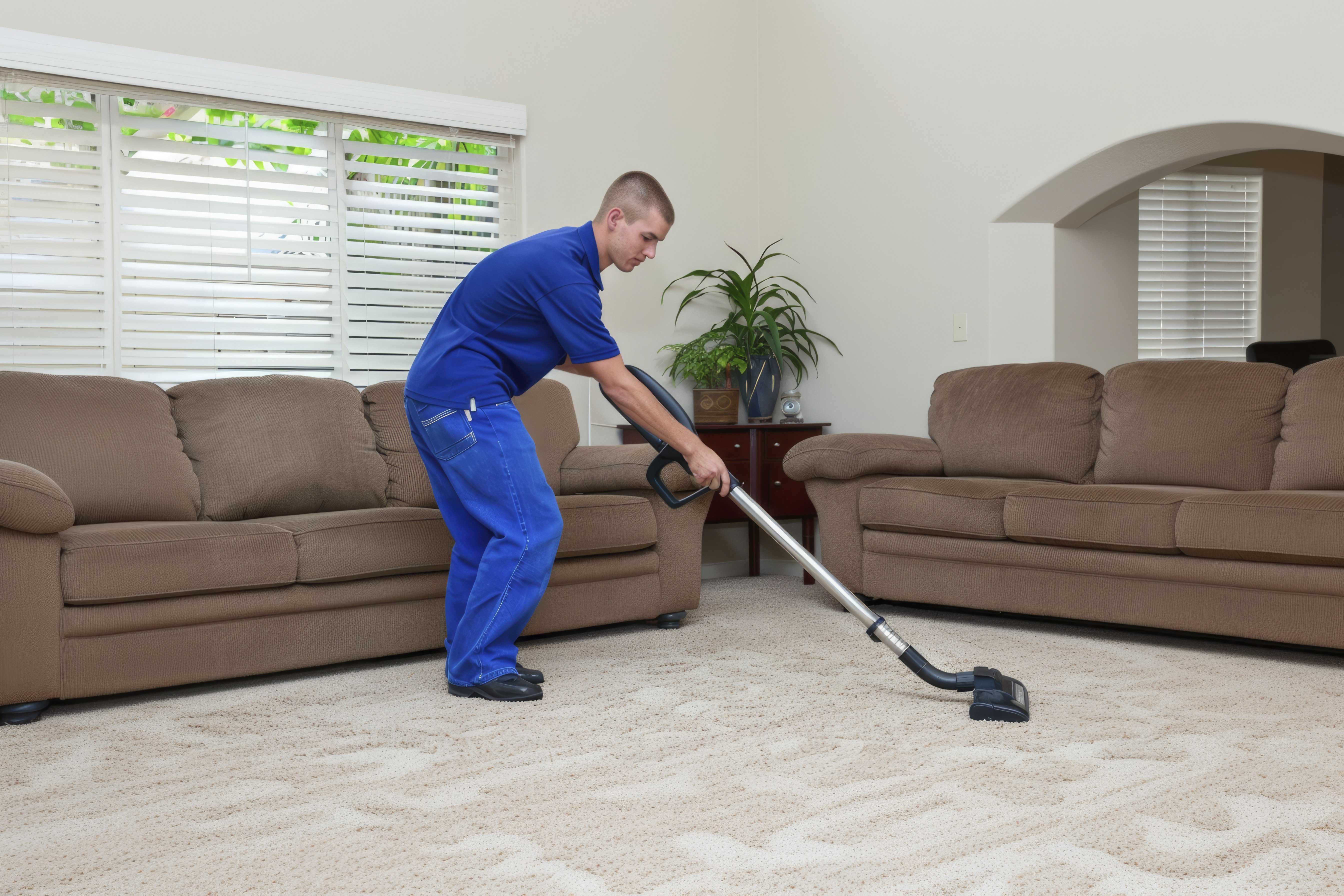 man-doing-household-tasks carpet cleaning service
