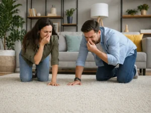 Smelly carpet after cleaning